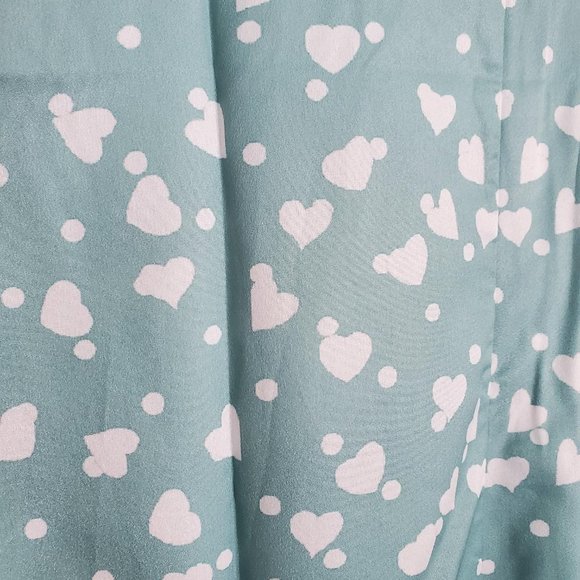 Pale Green and White Print Dress, size small - Picture 3 of 4